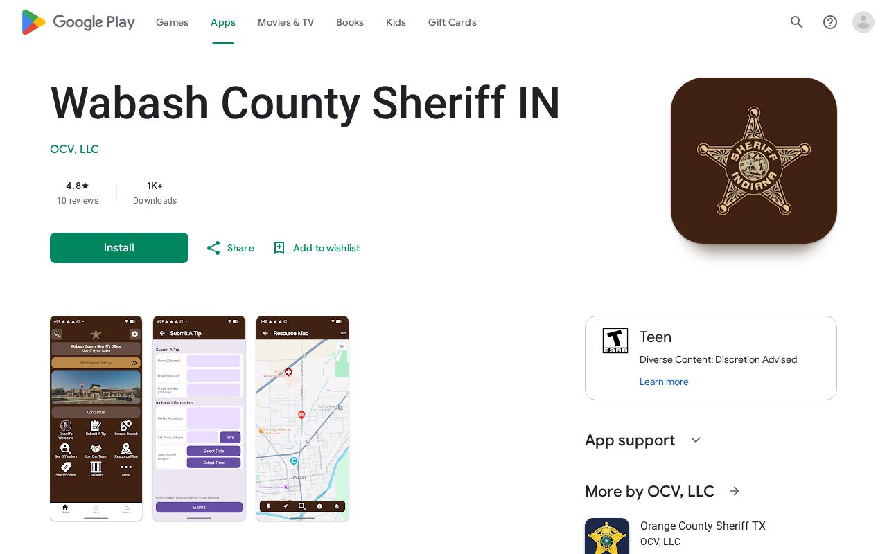 Wabash County Sheriff official app for news and tips, not a verified mugshot feed